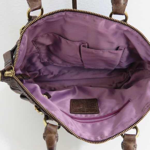 Brown Coach Madison Dotted Op Art Sophia Satchel - Picture 7 of 8